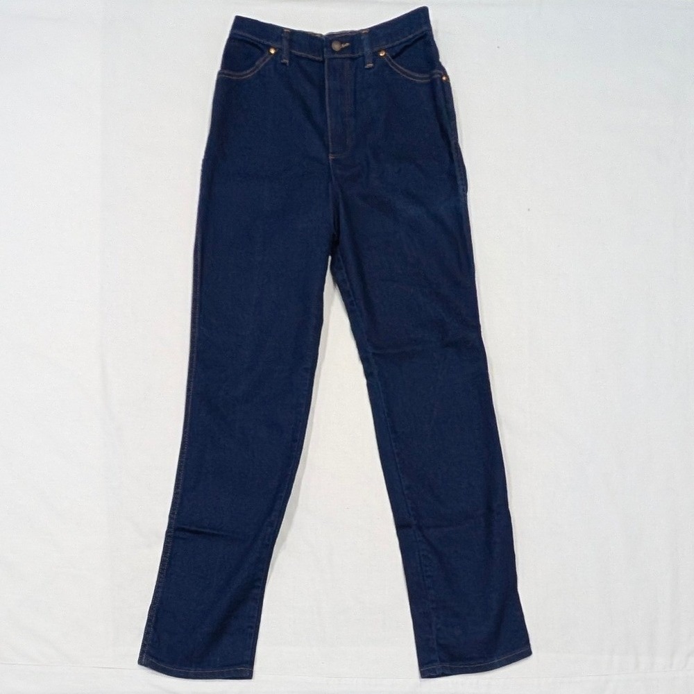 Vintage Maverick High Waisted Straight Leg Jeans Indigo Blue USA Made Women's 10